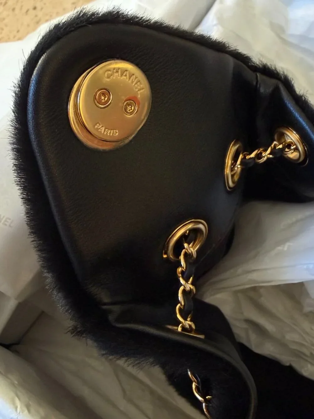 RARE CHANEL 25 mini handbag (26A), black pony hair, GHW, BRAND NEW, Full Set
